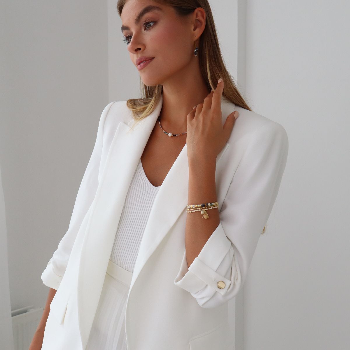 trefle noir collier