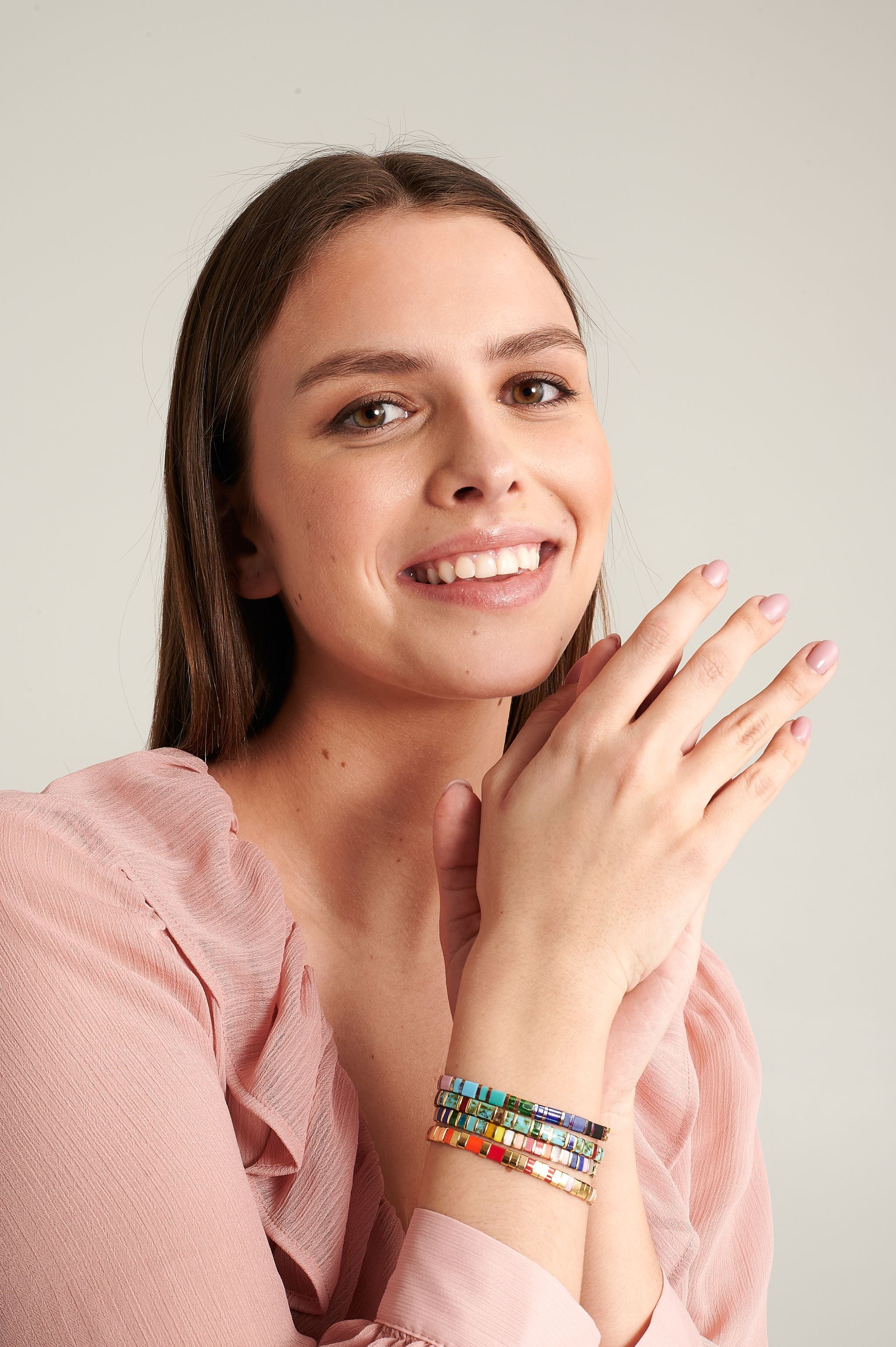 bracelet de perles colorés