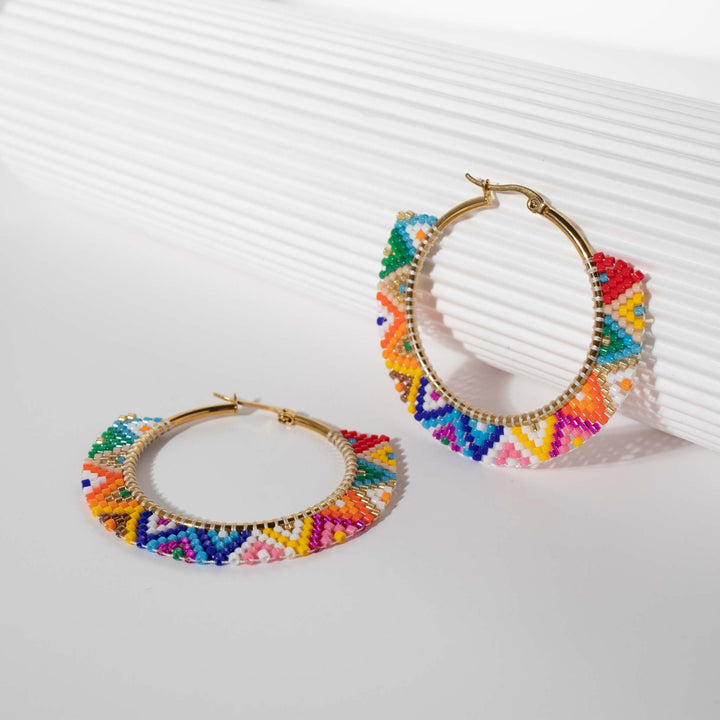 Ensemble Agathe (boucles d'oreilles Agathe, collier Liv et parure Rainbøw)