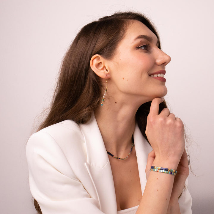 Ensemble Lou (Boucles d'oreilles, collier et parure)