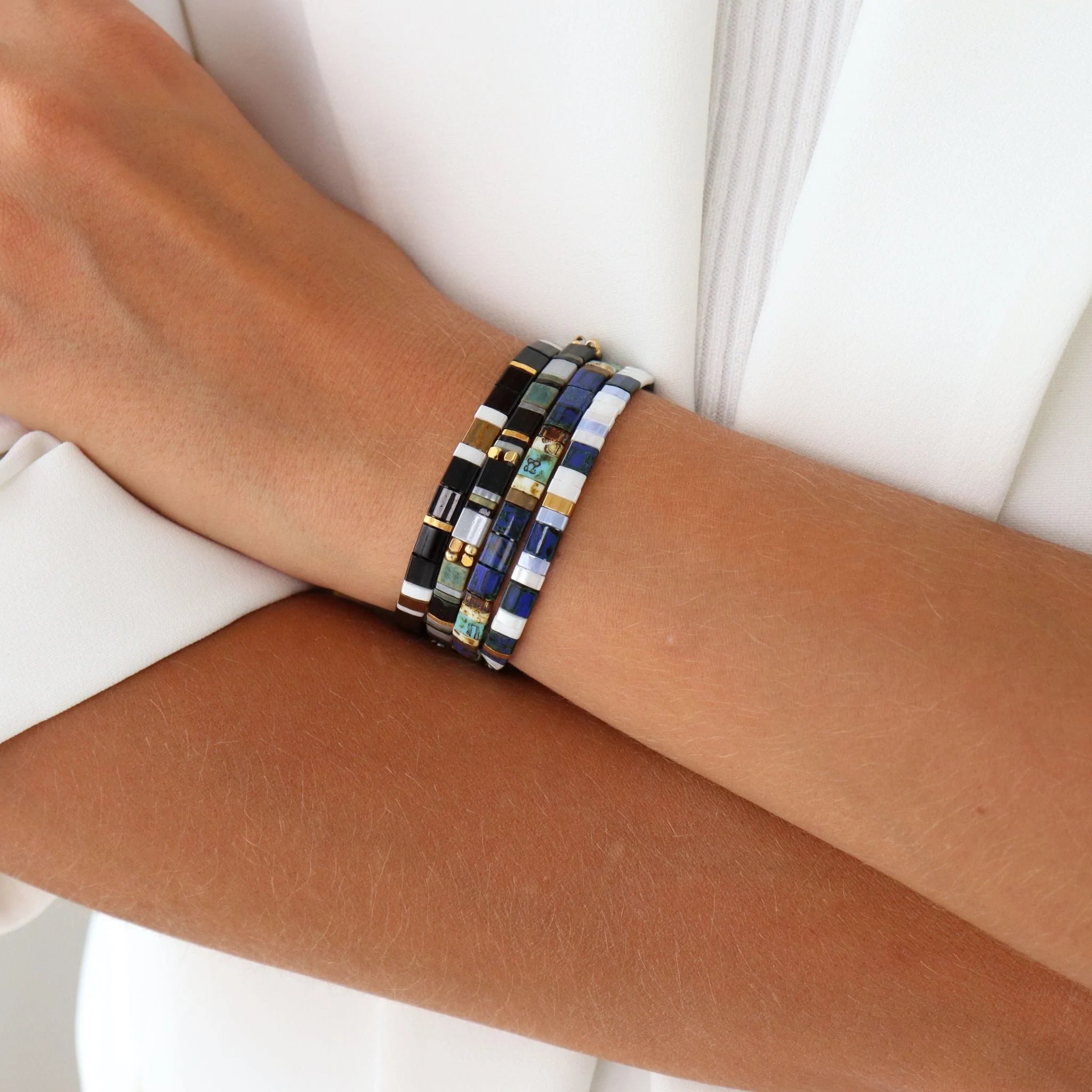 bracelet perle plate