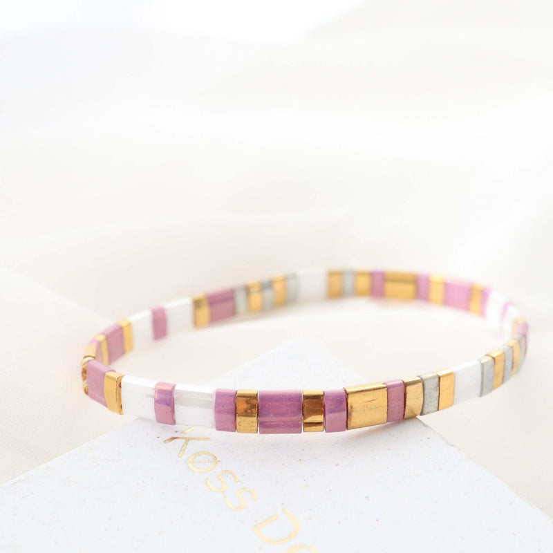 bracelet perles plates
