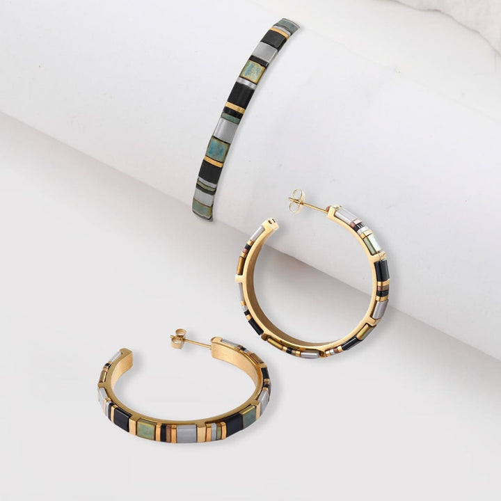 Coffret Cadeau Moon (Bracelet et boucles d'oreilles Moon)