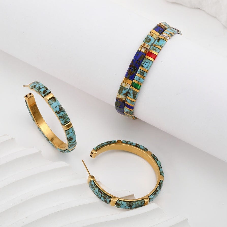 Coffret Cadeau Riviera (Parure Lou et boucles d'oreilles Jola)