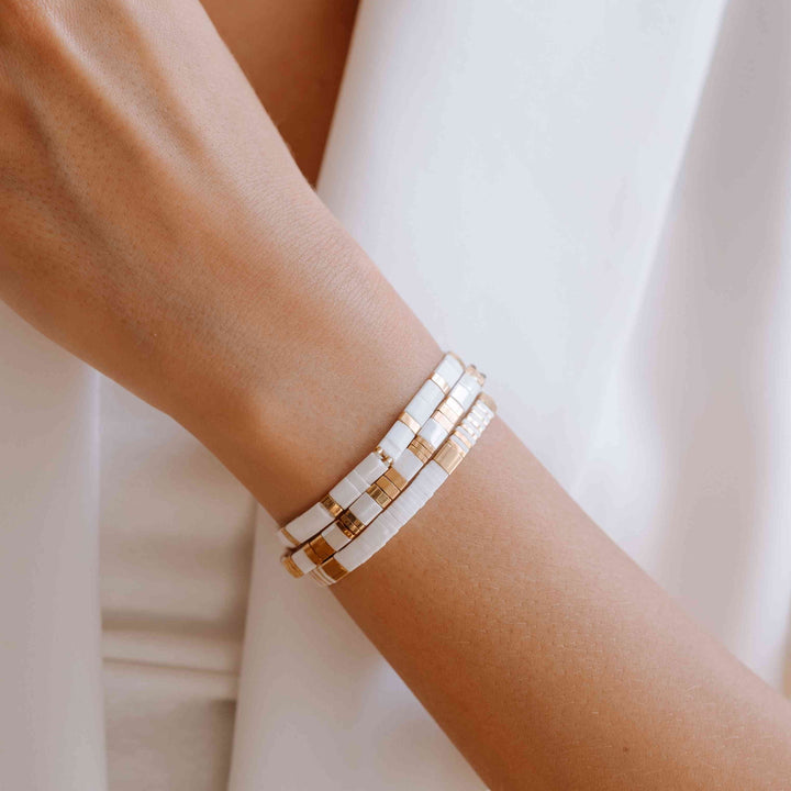 Ensemble Neige (Parure Gotha et boucles d'oreilles Lila)