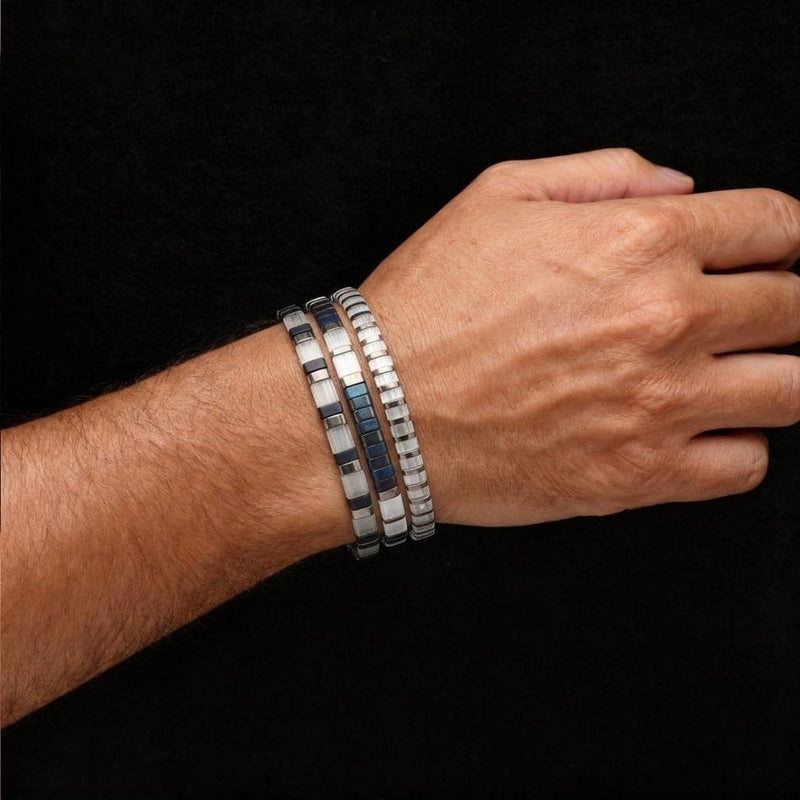 Adela Set - Miyuki bead bracelet set for men color and pattern detail
