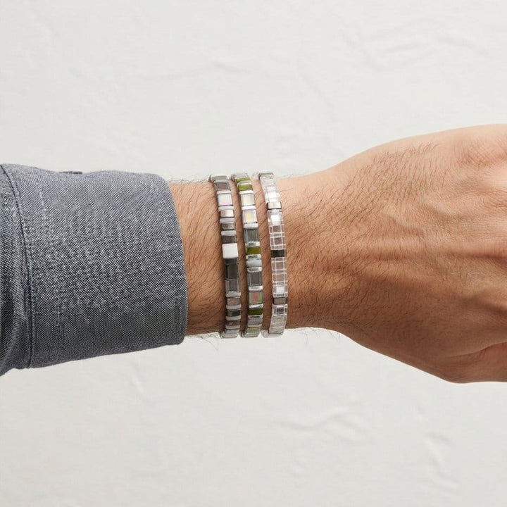 Celine Set bracelet set - close-up of Japanese Miyuki beads handcrafted in Paris