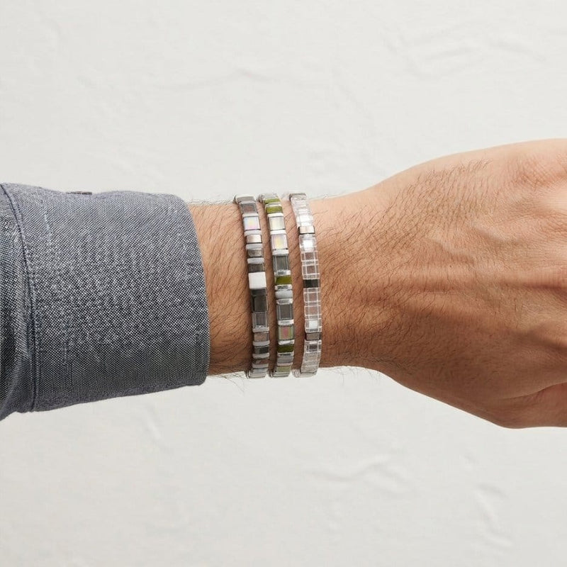 Celine Set bracelet set - close-up of Japanese Miyuki beads handcrafted in Paris