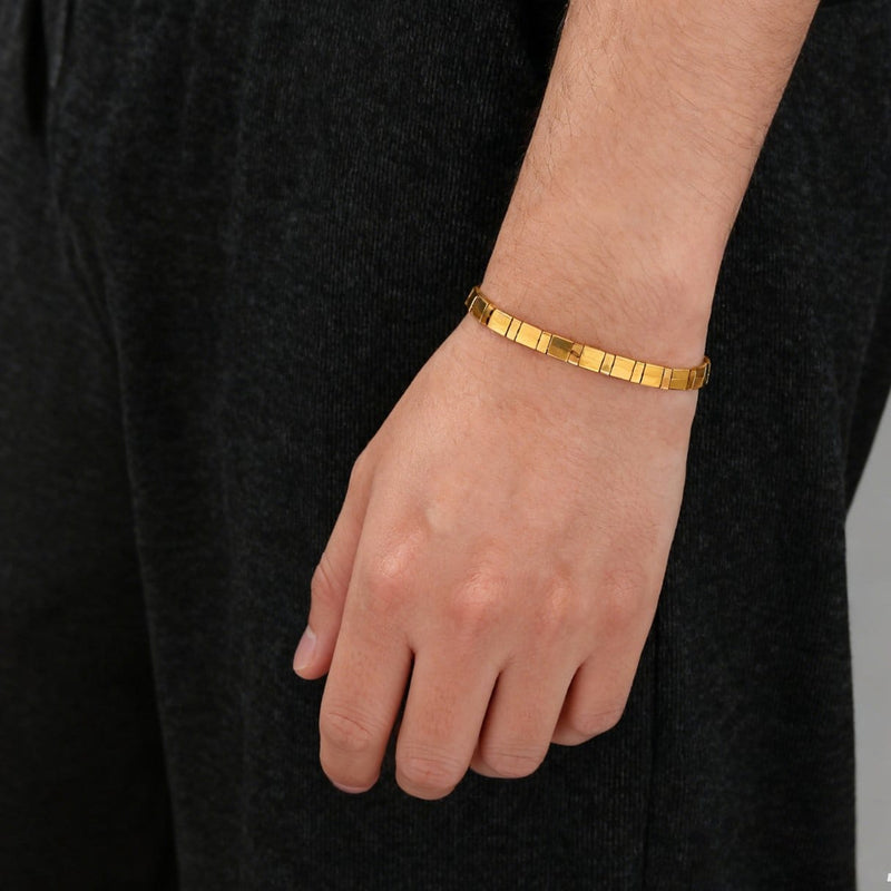 Or - Bracelet de Perles (Pour Lui)