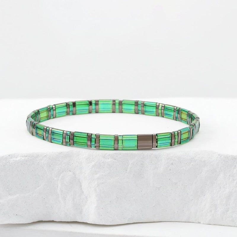 Alenia Set - Miyuki bead bracelet set for men color and pattern detail