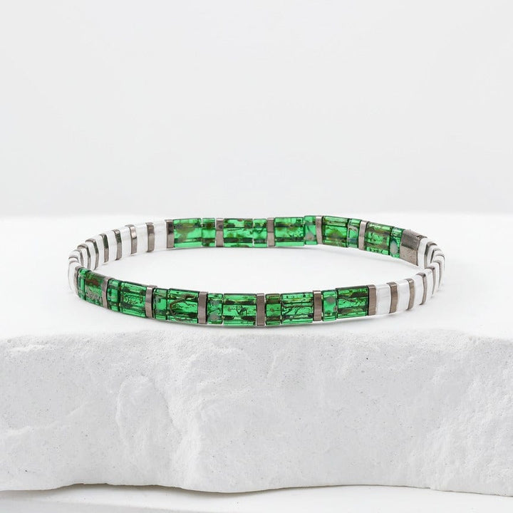 Alenia Set - stackable Miyuki bead bracelet set for men, mix and match style