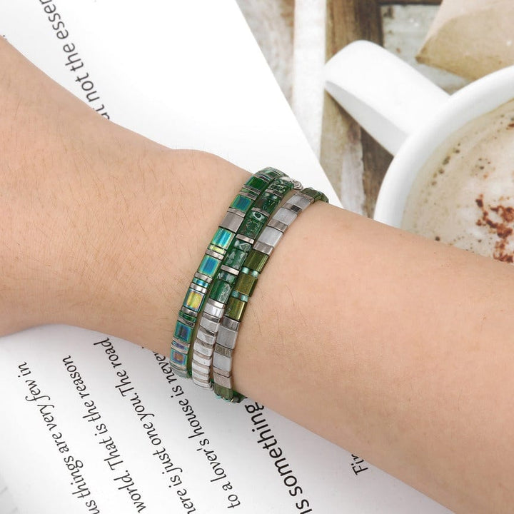 Alenia Set - handcrafted Miyuki bead bracelet set view 10 | Koss Design