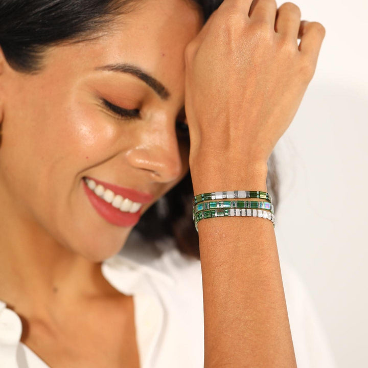 Alenia Set - handcrafted Miyuki bead bracelet set view 8 | Koss Design