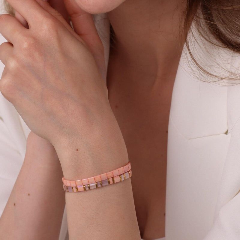 Parure Blush - Bracelets de perles