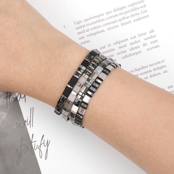 Clio Set - handcrafted Miyuki bead bracelet set view 12 | Koss Design