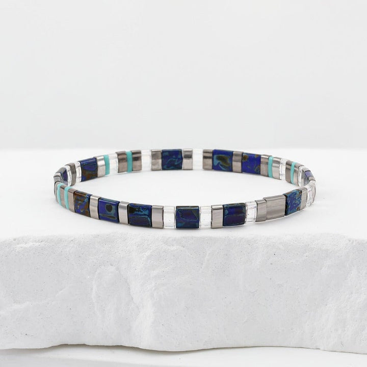 Nerina Set - stackable Miyuki bead bracelet set for men, mix and match style