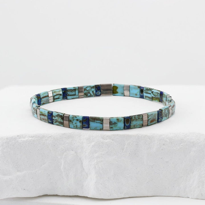 Nerina Set - artisan detail showing Miyuki bead craftsmanship by Koss Design