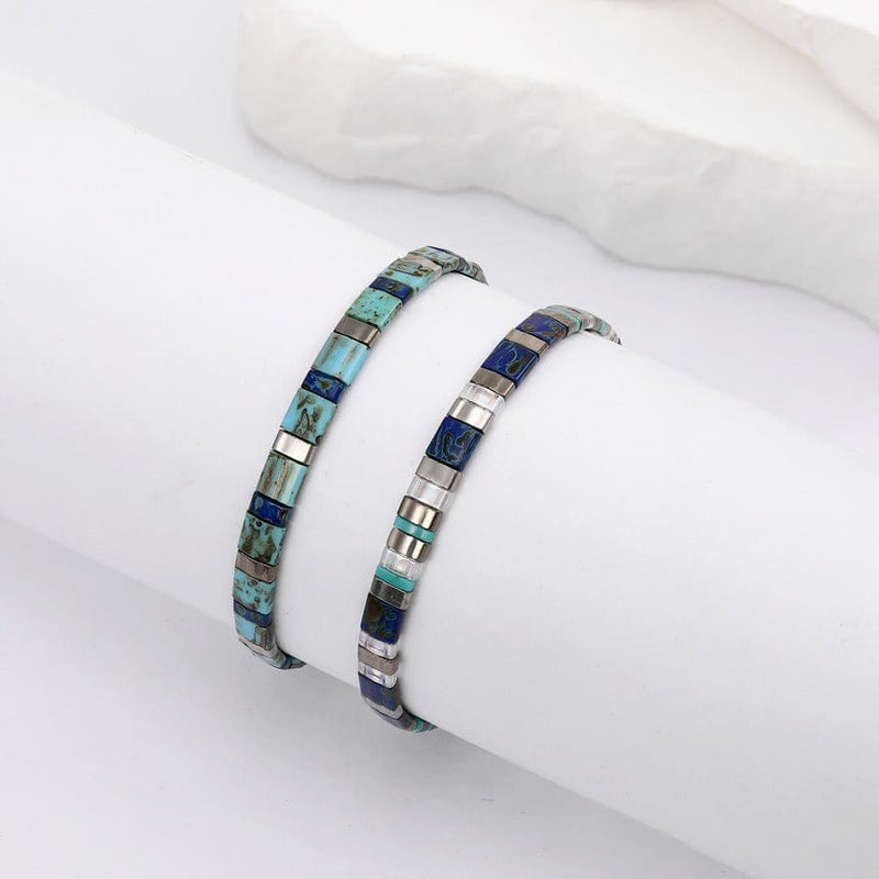 Nerina Set - handmade Miyuki bead bracelet set for men | Koss Design Paris