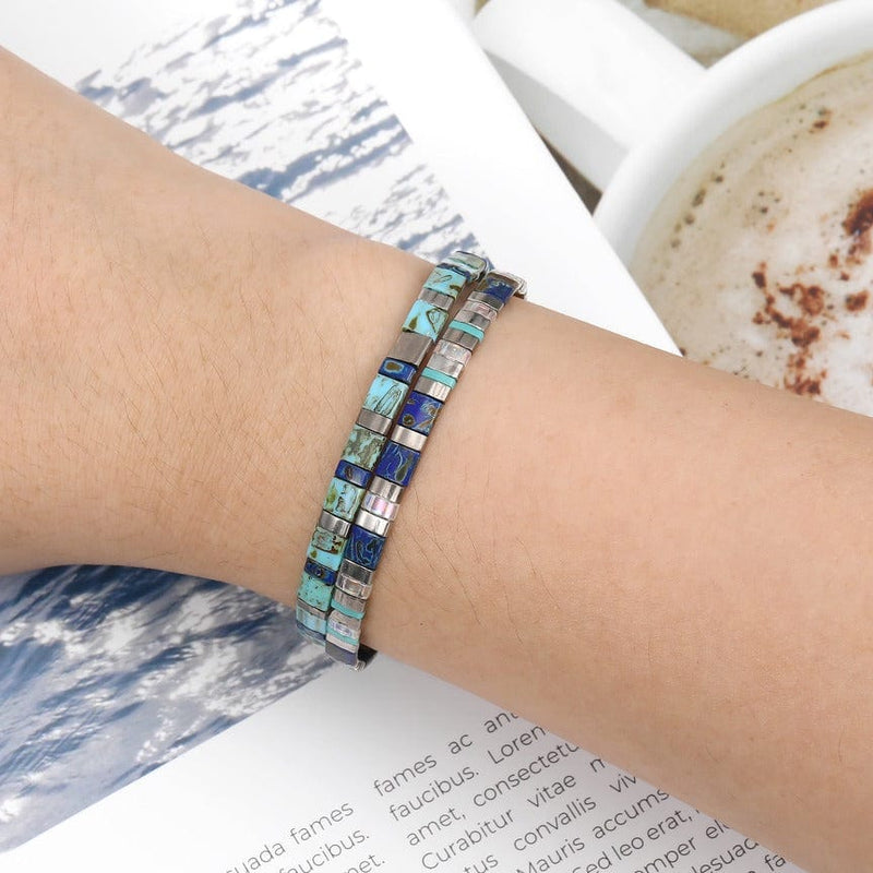 Nerina Set - handcrafted Miyuki bead bracelet set view 9 | Koss Design