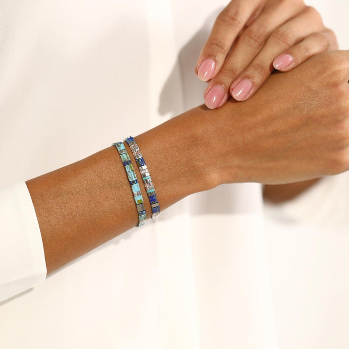 Nerina Set - Miyuki bead bracelet set color and pattern detail