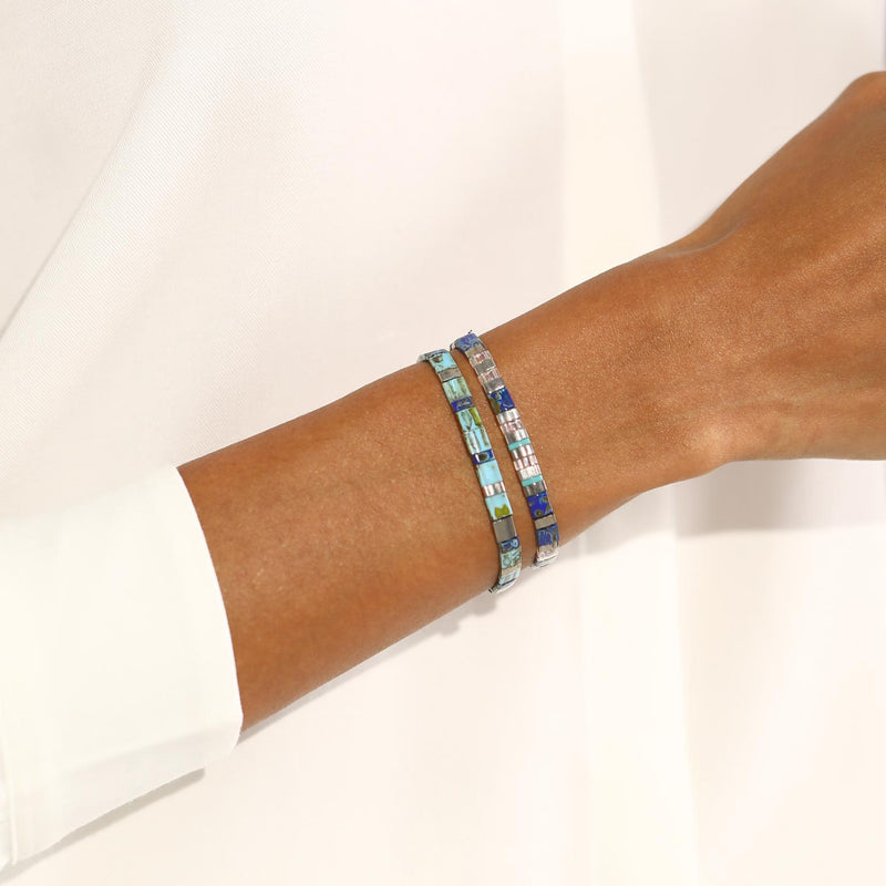 Nerina Set - handcrafted Miyuki bead bracelet set view 8 | Koss Design