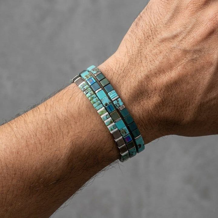 Esmira Set - Miyuki bead bracelet set for men color and pattern detail