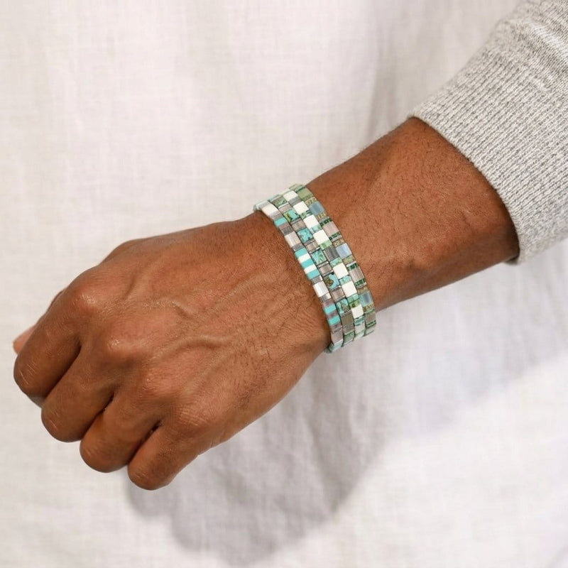 Orina Set bracelet set - close-up of Japanese Miyuki beads handcrafted in Paris