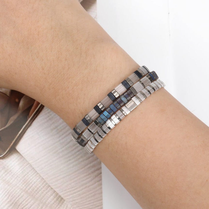 Adela Set - handcrafted Miyuki bead bracelet set view 10 | Koss Design