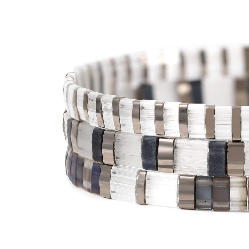 Adela Set - Miyuki bead bracelet set for men worn on wrist, bohemian style