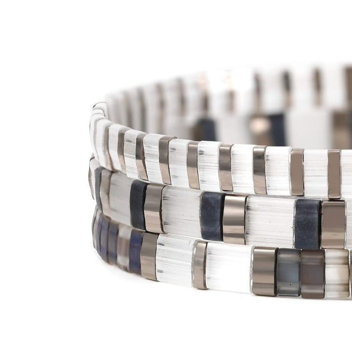 Adela Set - Miyuki bead bracelet set for men worn on wrist, bohemian style