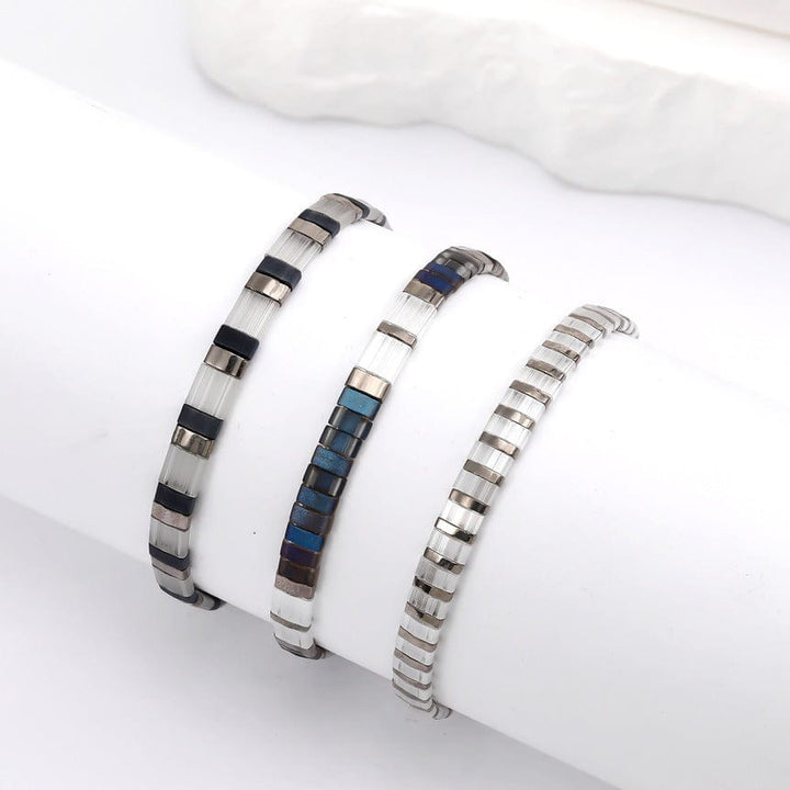 Adela Set - handmade Miyuki bead bracelet set for men | Koss Design Paris