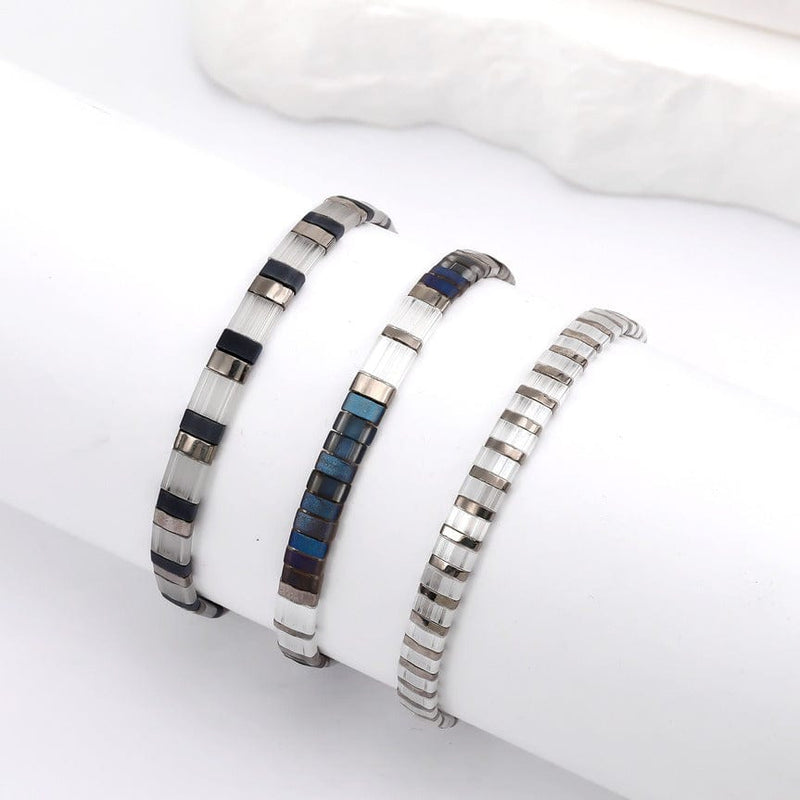 Adela Set - handmade Miyuki bead bracelet set for men | Koss Design Paris