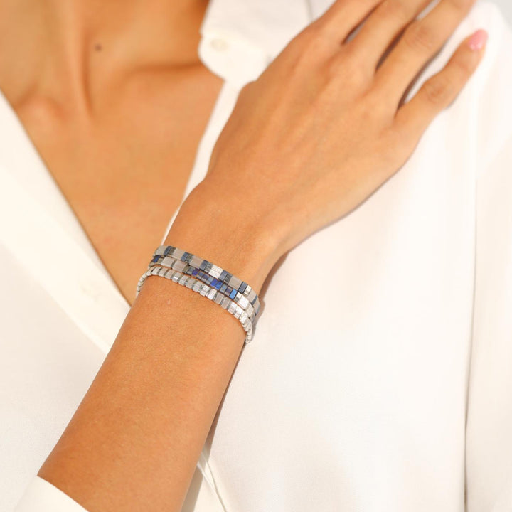 Adela Set - stackable Miyuki bead bracelet set, mix and match style