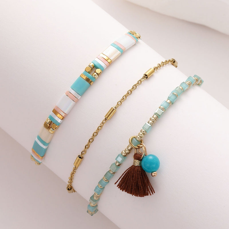 Parure Jade - Bracelets de perles