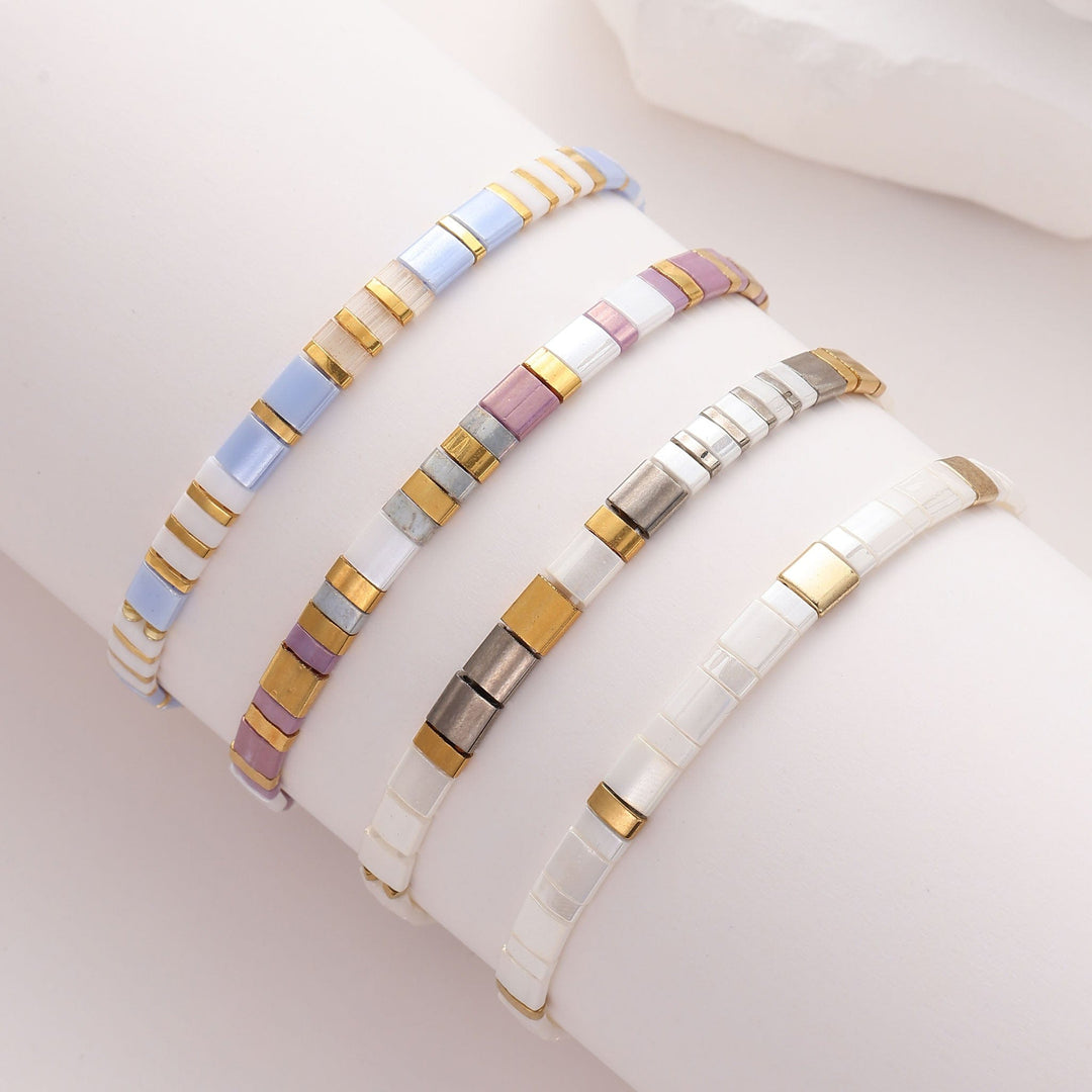 bracelet perle plate