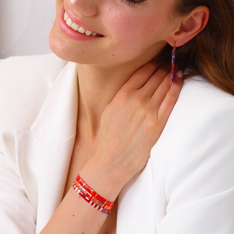 Parure Ruby - Bracelets de perles