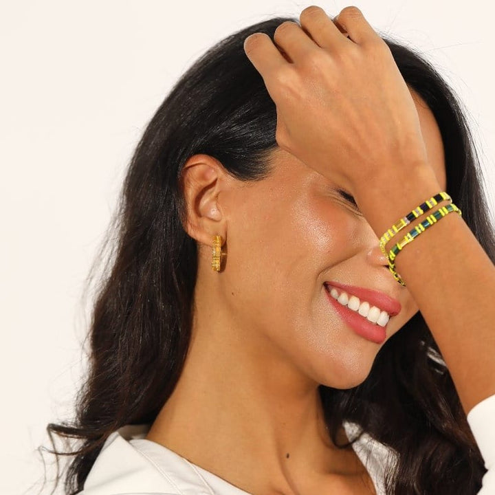 Aurélie - Miyuki bead earrings lifestyle photo | Koss Design