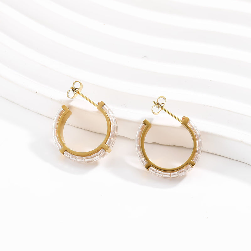 Bianca - handmade Miyuki bead earrings | Koss Design Paris