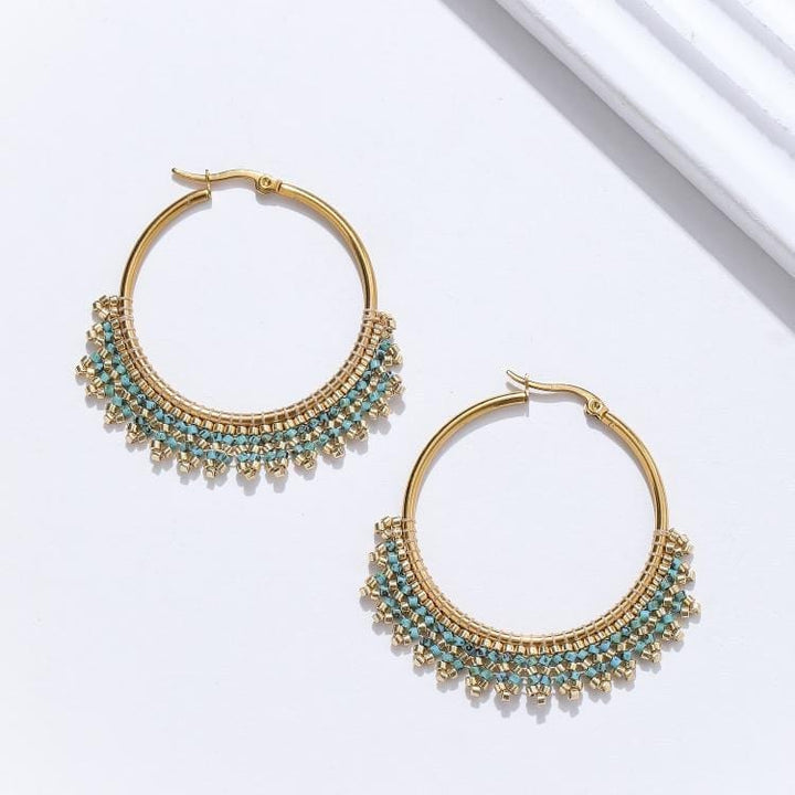 Eleonara - handmade Miyuki bead earrings | Koss Design Paris
