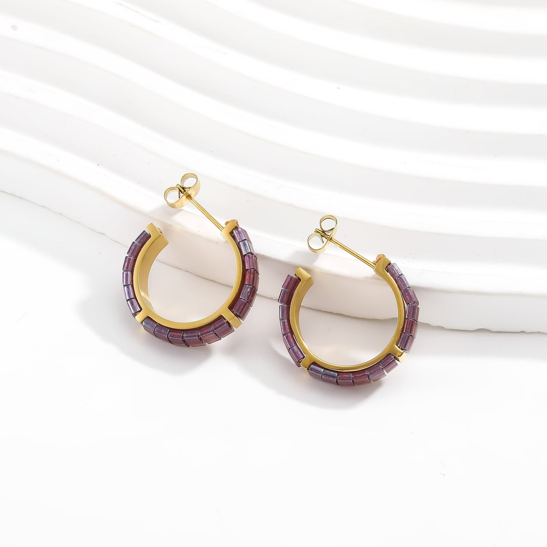 Feurine - handmade Miyuki bead earrings | Koss Design Paris