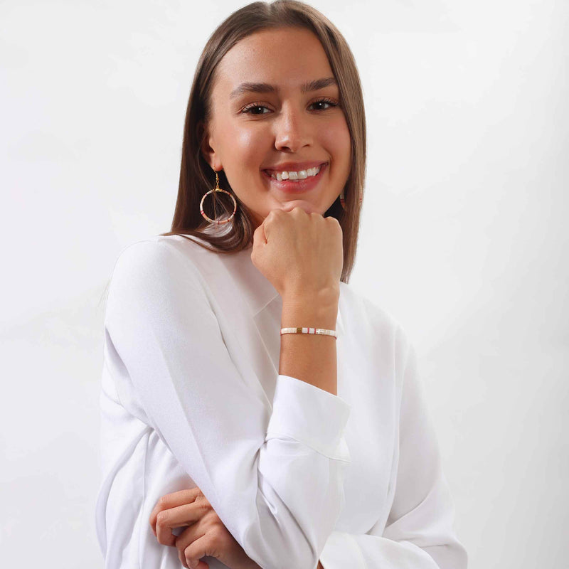 Fleur - artisan detail showing Miyuki bead craftsmanship by Koss Design