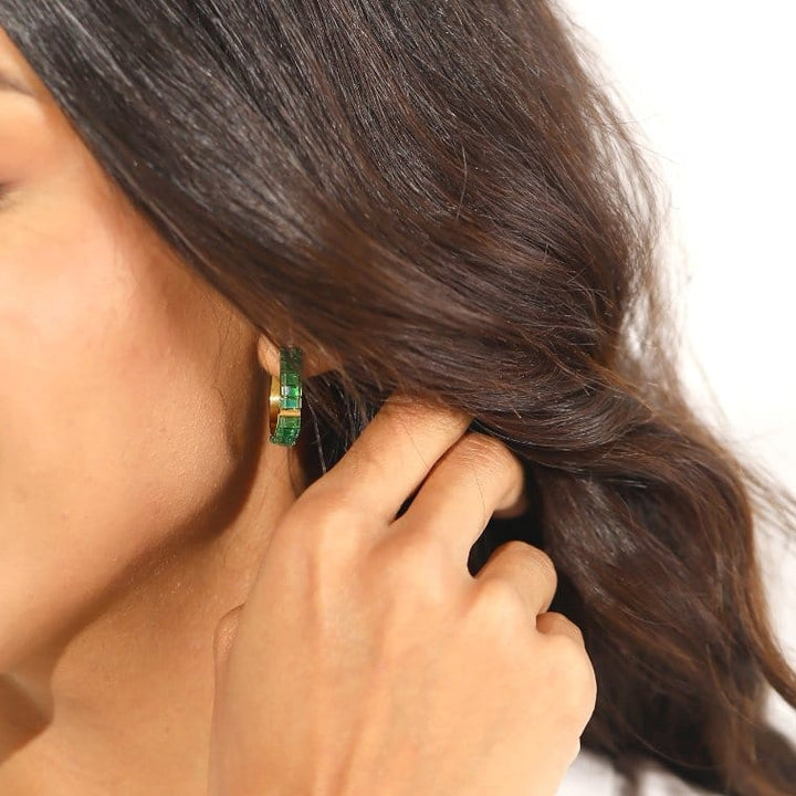 Helena - Miyuki bead earrings additional angle