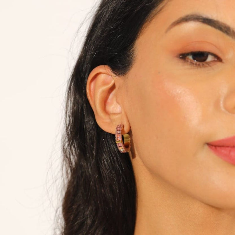 Kyra - Miyuki bead earrings additional angle