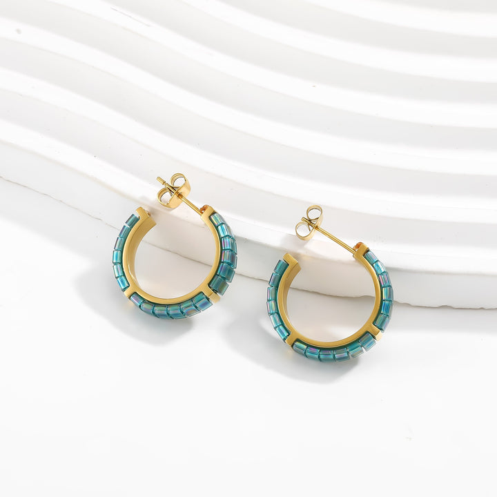 Sirena - handmade Miyuki bead earrings | Koss Design Paris