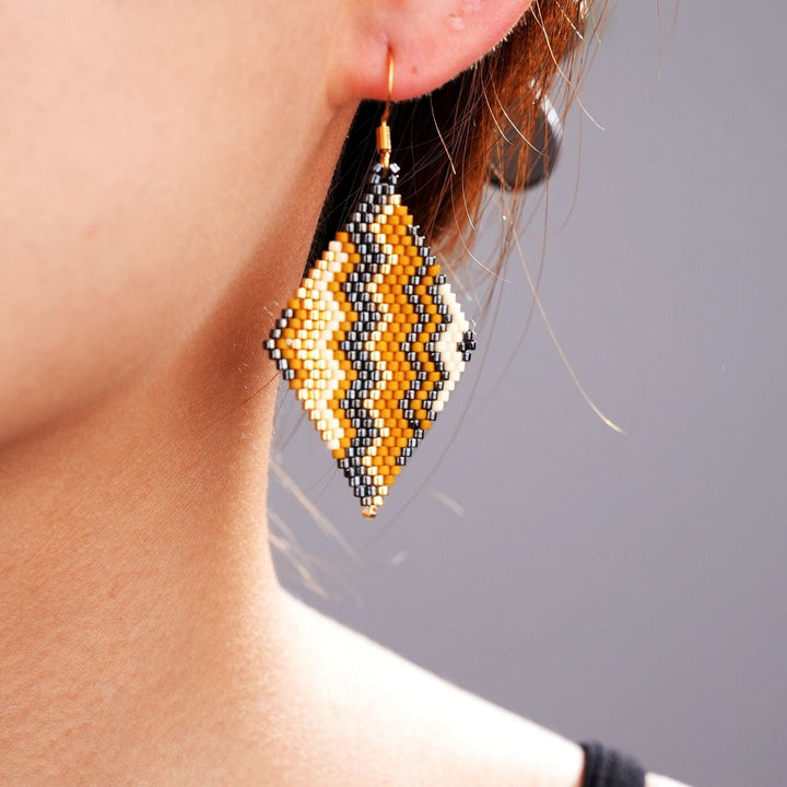 Vittoria - artisan detail showing Miyuki bead craftsmanship by Koss Design