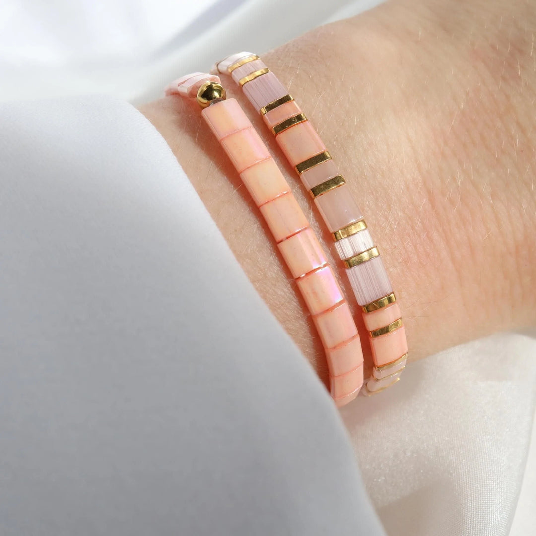 Parure Blush - Bracelets de perles